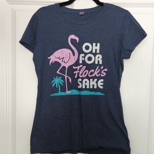 Blue Flamingo Graphic T-Shirt
